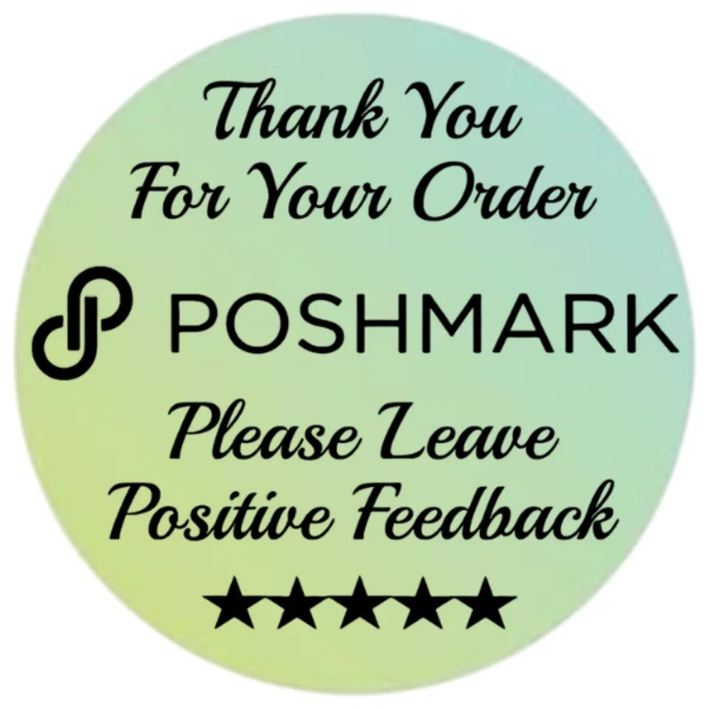Thank You For Your Poshmark Purchase Labels Stickers 12 colors to choose from - Picture 4 of 14